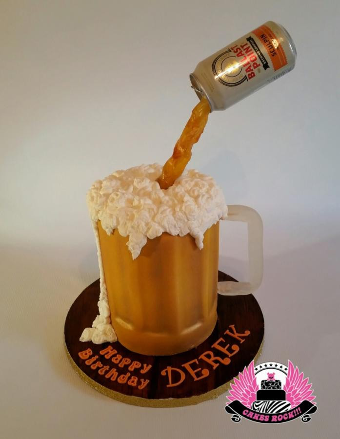 Beer Mug Cake
 Gravity defying Beer Mug Cake Cake by Cakes ROCK