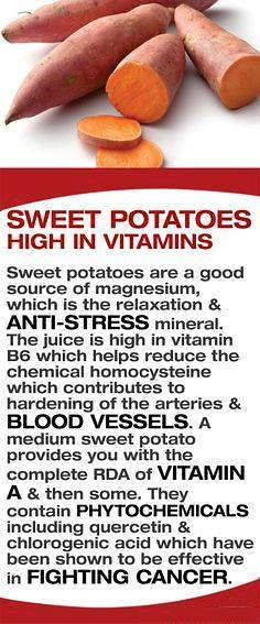 Benefits Of Sweet Potato
 Sweet Potatoes – High in Vitamins [infographic]