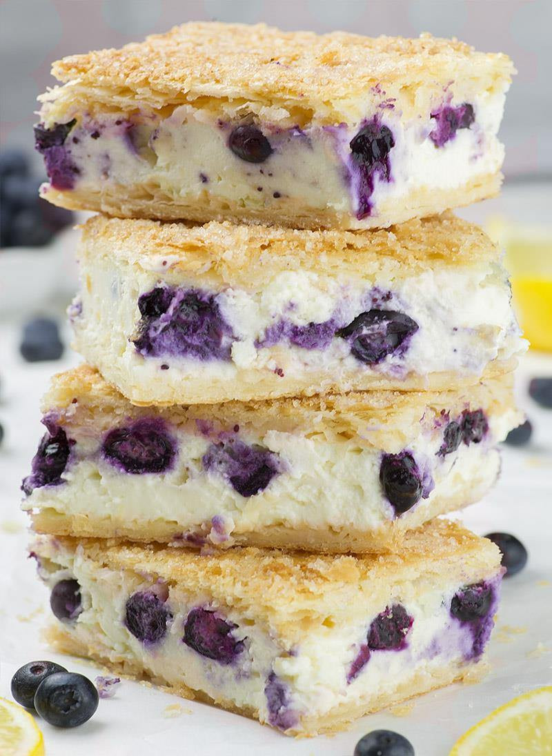 Best Blueberry Desserts
 Sopapilla Blueberry Cheesecake Bars