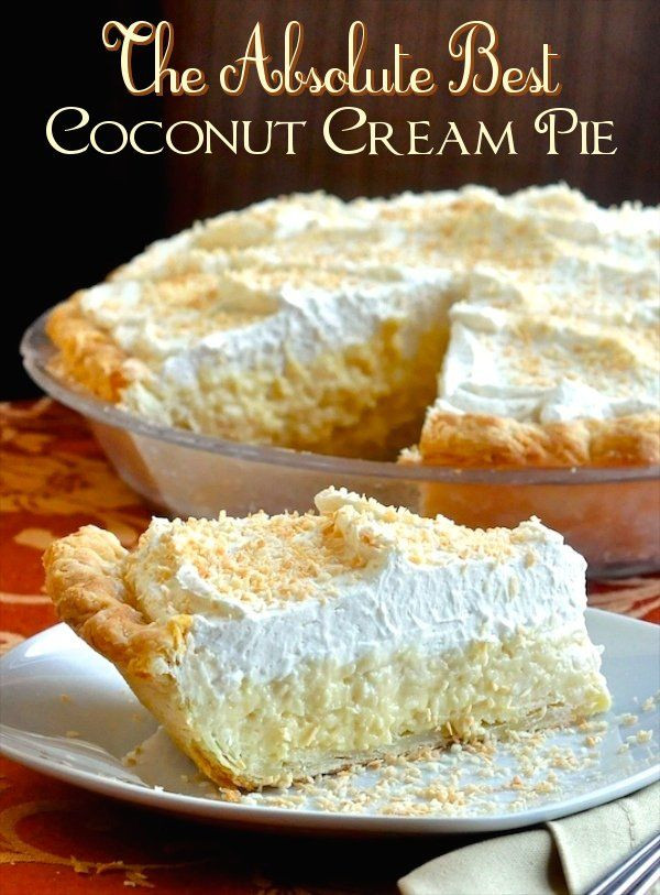 Best Coconut Cream Pie
 The Absolute Best Coconut Cream Pie Recipe