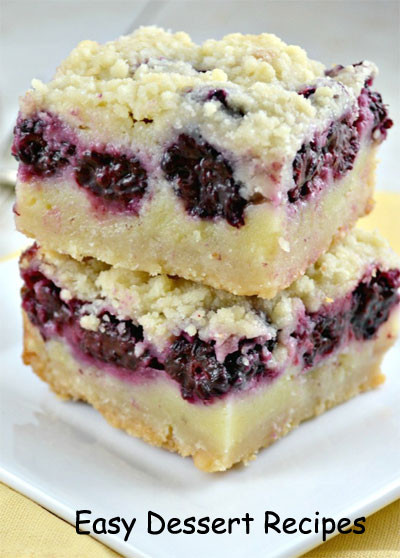 Best Easy Dessert Recipes
 Delicious Blackberry Pie Bars