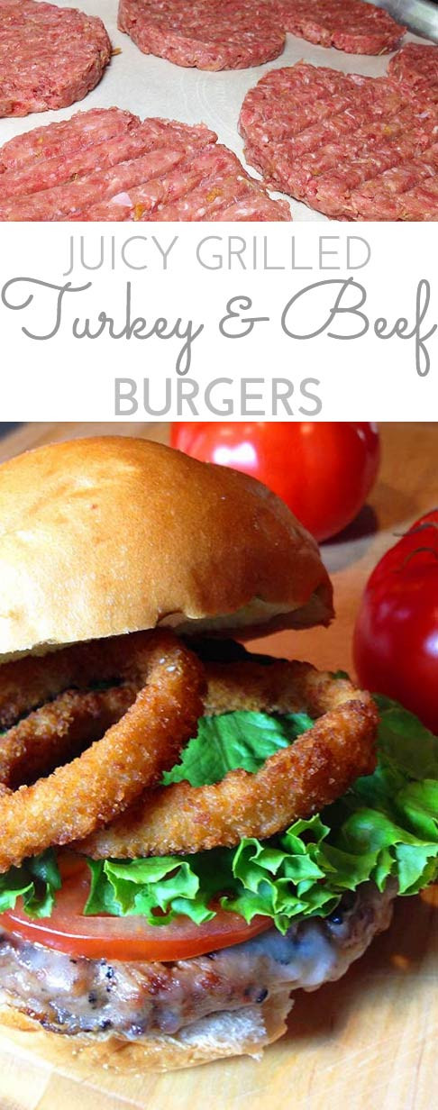 Best Ground Beef For Burgers
 Juicy Grilled Turkey & Beef Burgers Through Her Looking