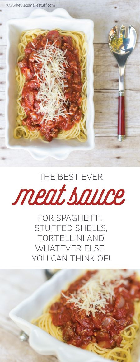 Best Spaghetti Meat Sauce Recipe
 Meat e to her and Sauces on Pinterest