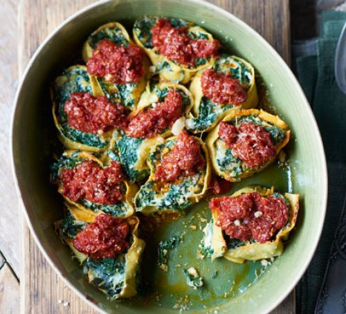 Best Vegetarian Dinner Recipes
 Spinach & ricotta rotolo recipe