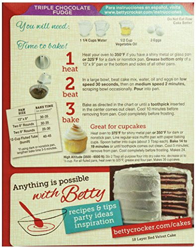 Betty Crocker Cake Mix Recipes
 General Mills Betty Crocker Triple Chocolate Cake Mix 15