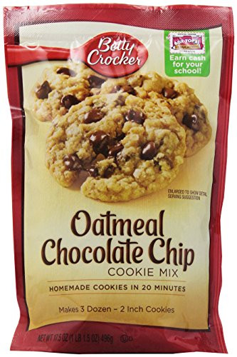 Betty Crocker Oatmeal Chocolate Chip Cookies
 Betty Crocker Cookie Mix Oatmeal Chocolate Chip 17 5 oz