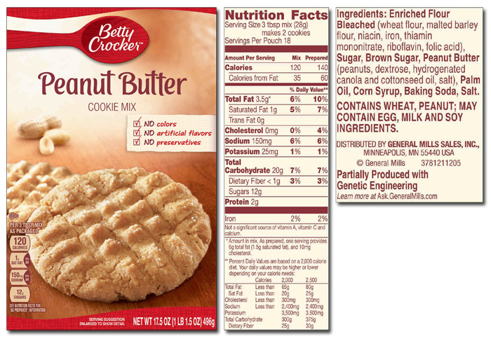 Betty Crocker Peanut Butter Cookies
 Betty Crocker Product List