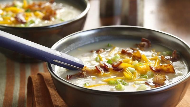 Betty Crocker Potato Soup
 Bacon Cheddar Potato Soup recipe from Betty Crocker