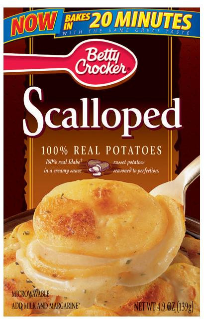 Betty Crocker Scalloped Potatoes
 Betty Crocker Scalloped Potatoes 139g packet