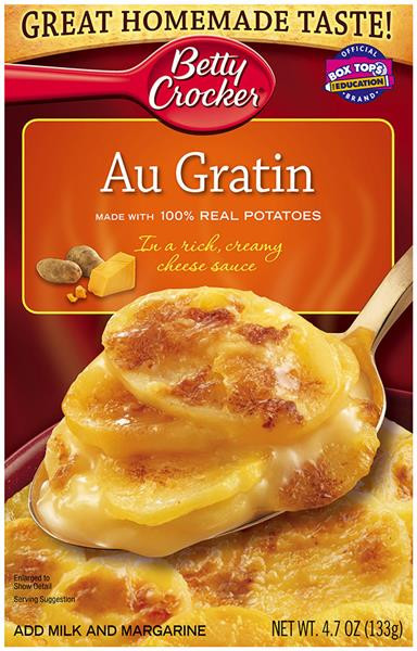 Betty Crocker Scalloped Potatoes
 Betty Crocker Au Gratin Potatoes