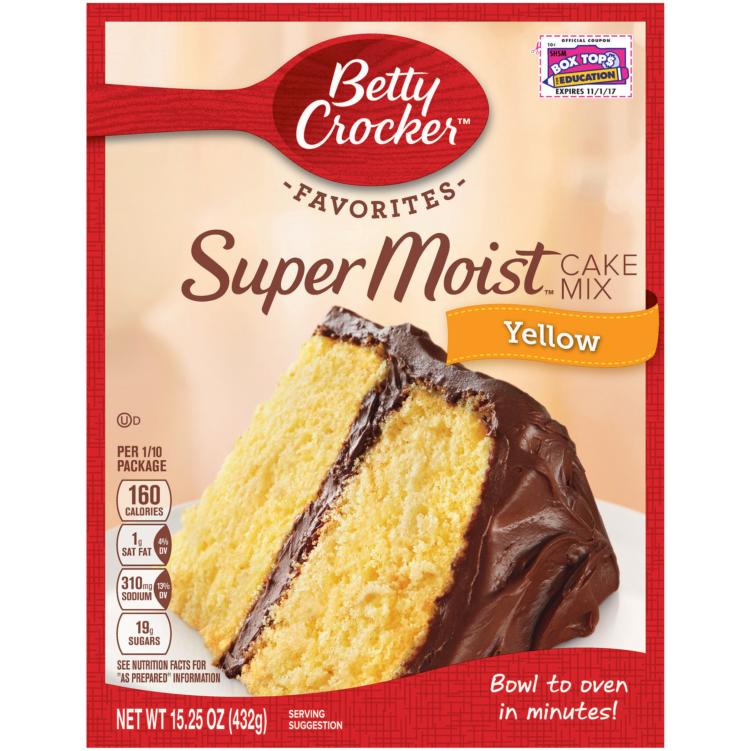 Betty Crocker Yellow Cake Mix
 Betty Crocker Supermoist Cake Mix Yellow 15 25 oz