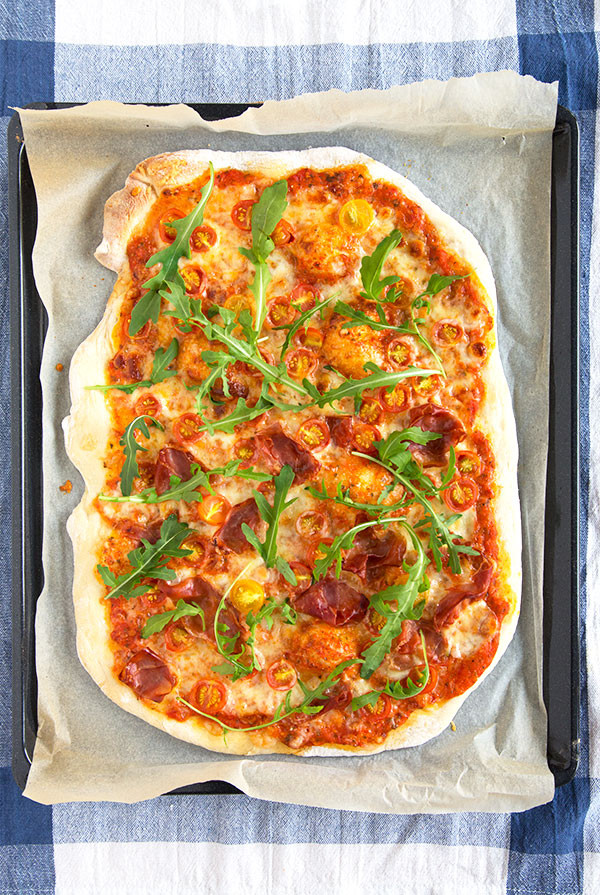 Big Tomato Pizza
 Tomato Rocket Pizza and Homemade Pizza Sauce Strudel