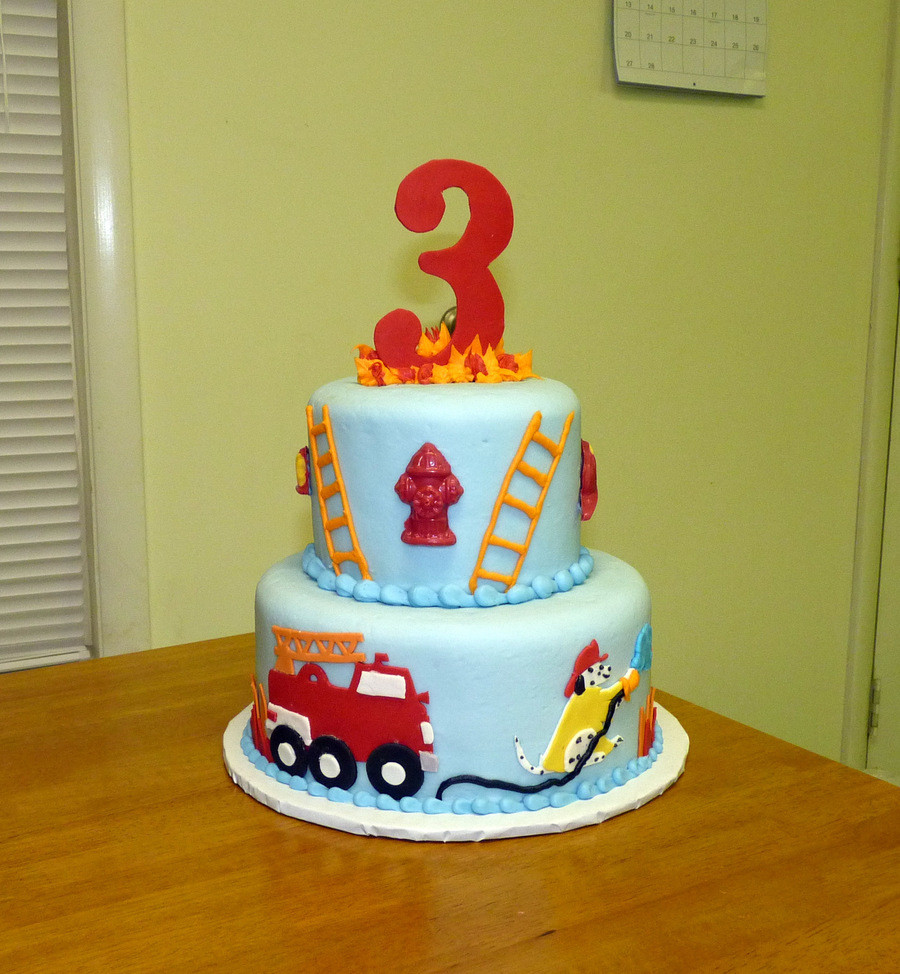 Birthday Cake Fire
 Firetruck Birthday Cake CakeCentral