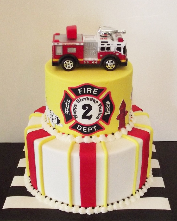 Birthday Cake Fire
 Little Fireman Birthday Cake