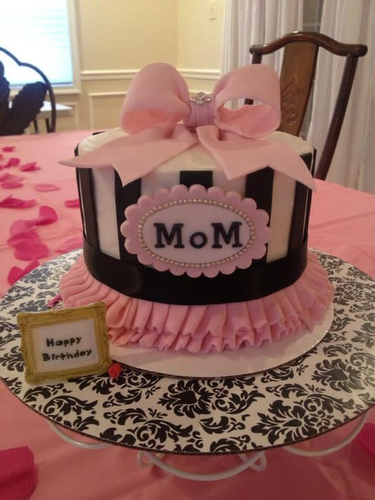 Birthday Cake For Mom
 Mom s Birthday cake cake by DeliciousCreations CakesDecor