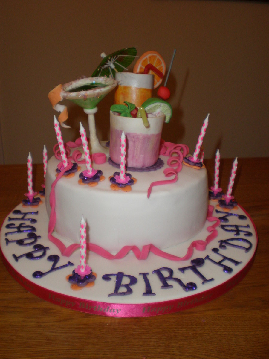 Birthday Cake Pics
 Cocktail Birthday Cake CakeCentral