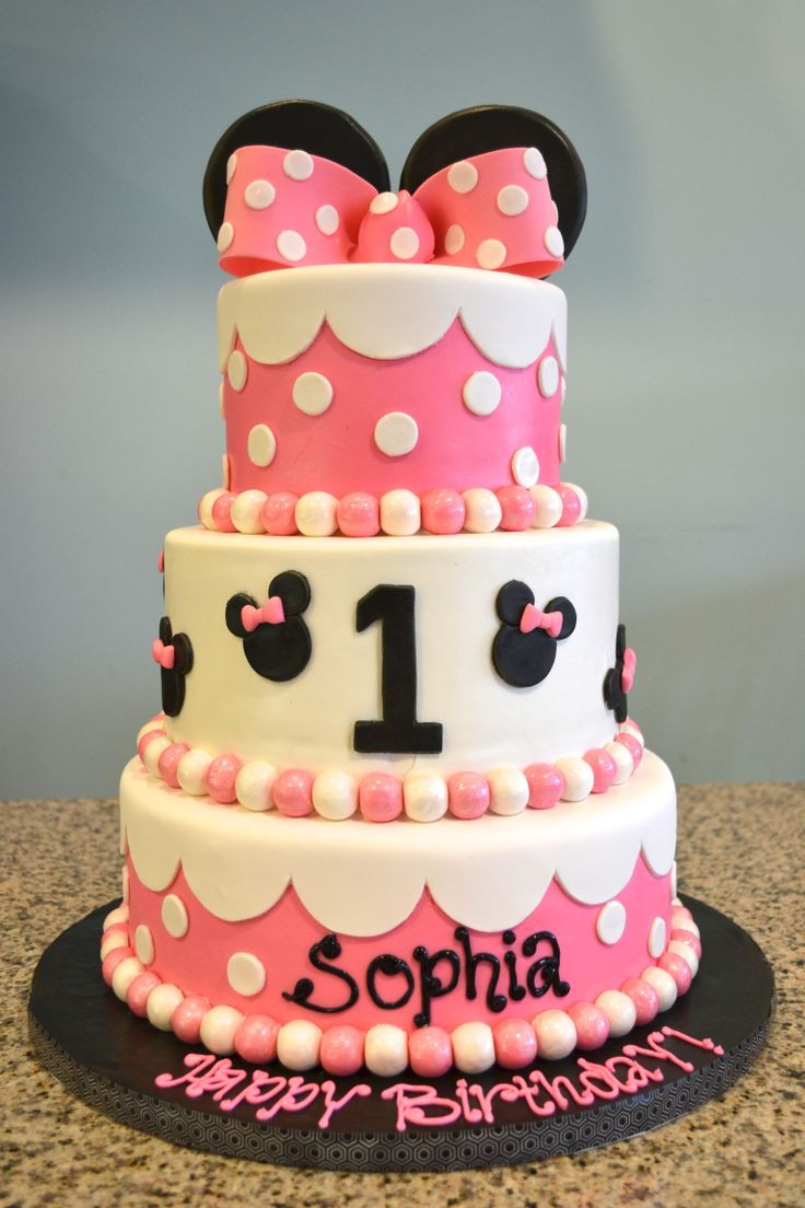 Birthday Cake Picture
 Minnie Mouse 1st Birthday Cake