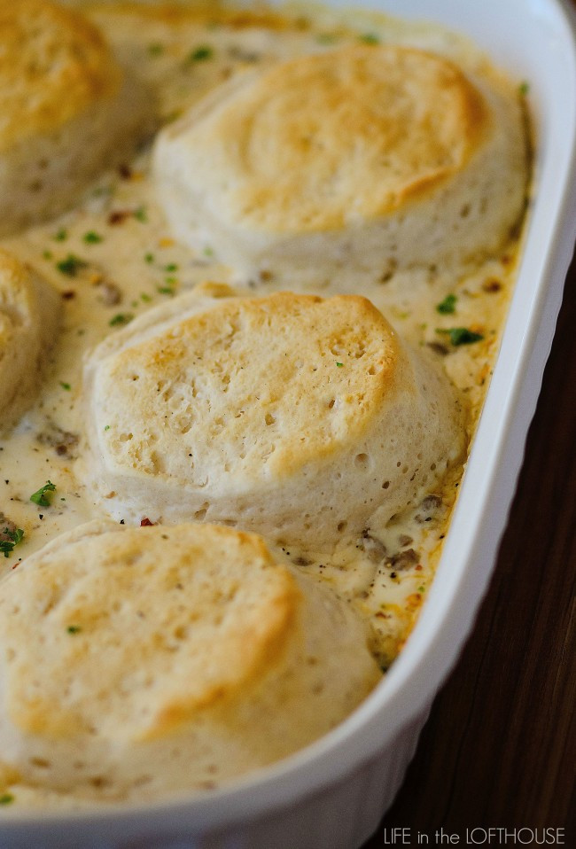 Biscuit And Gravy Casserole
 Biscuits and Gravy Casserole