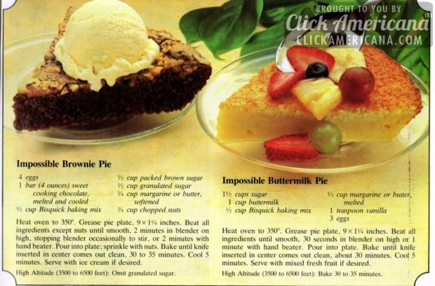 Bisquick Impossible Pie Recipes
 Bisquick Impossible Buttermilk Pie