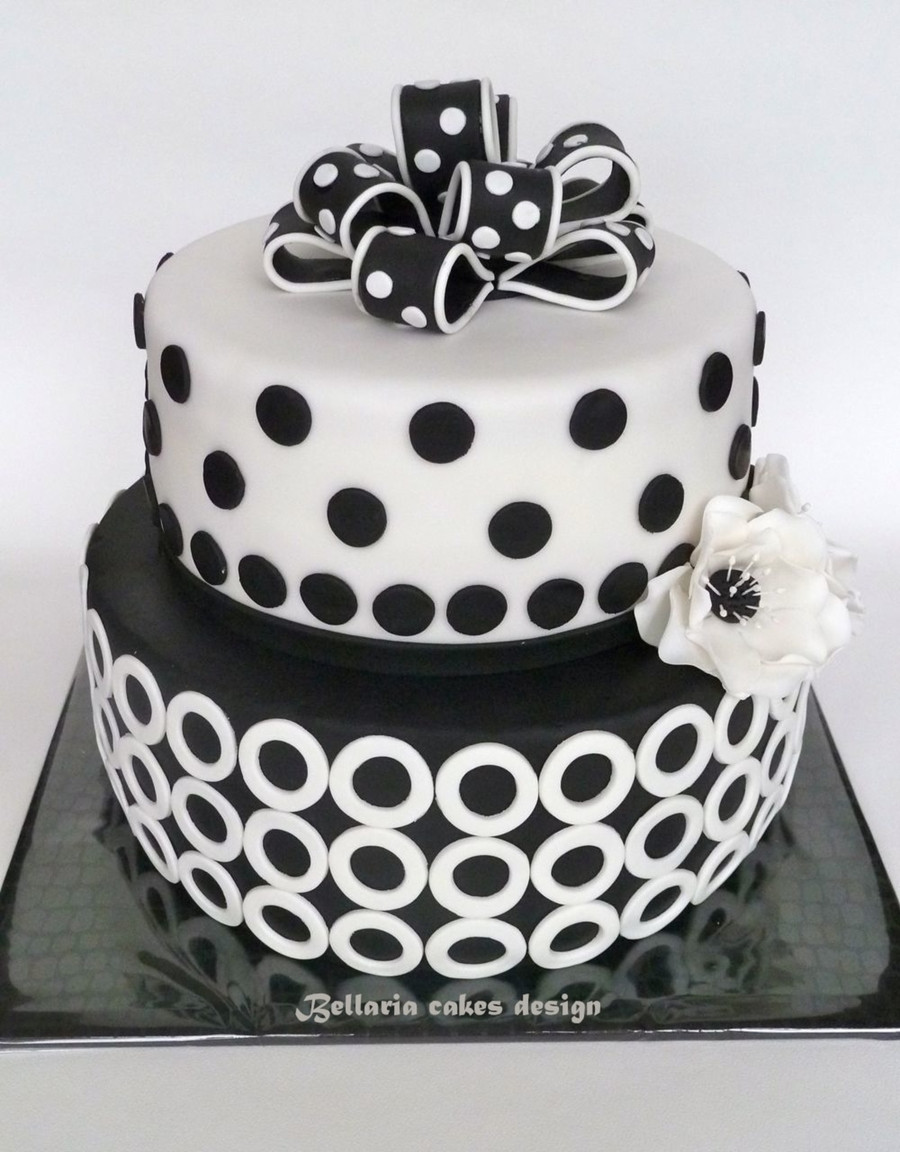 Black And White Cake
 Black And White Birthday Cake CakeCentral