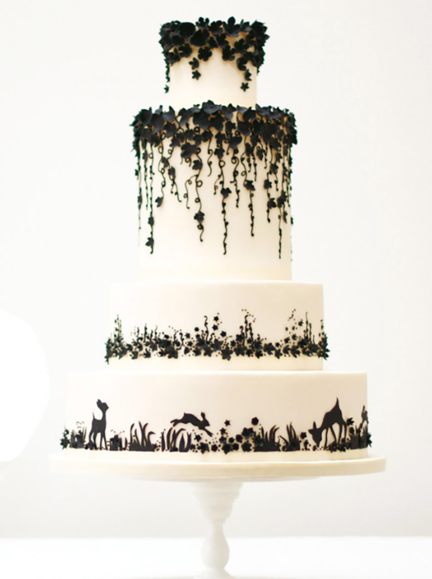 Black And White Cake
 Black and White Wedding Theme Wedding Ideas by Colour