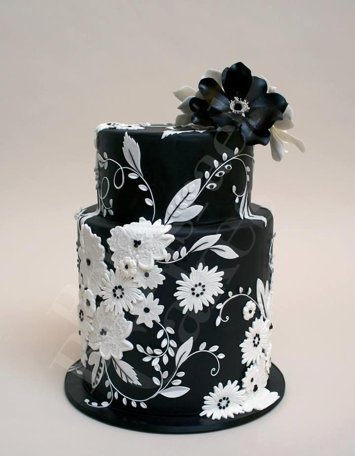 Black And White Cake
 Super Cool and Stunning Black Cakes Page 10 of 37