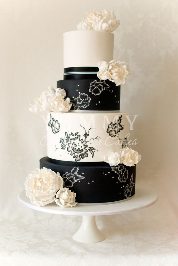 Black And White Cake
 Wedding Cakes Black And White