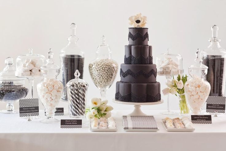 Black And White Desserts
 black and white dessert table 13 – HappyWedd