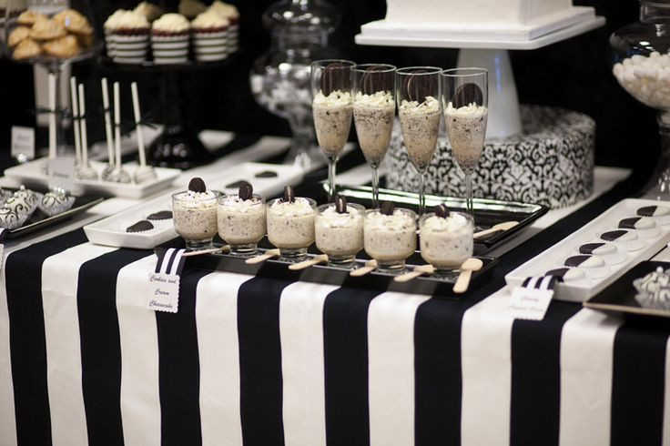 Black And White Desserts
 black and white dessert table 15 – HappyWedd