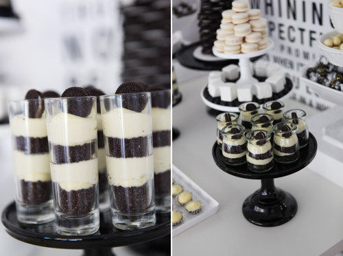 Black And White Desserts
 BN Black Book of Parties Black and White Dessert Table