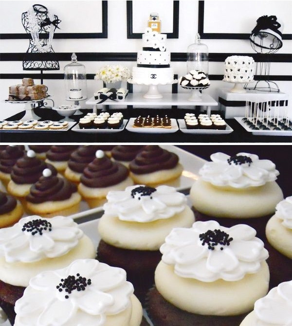 Black And White Desserts
 black and white dessert table 25 – HappyWedd