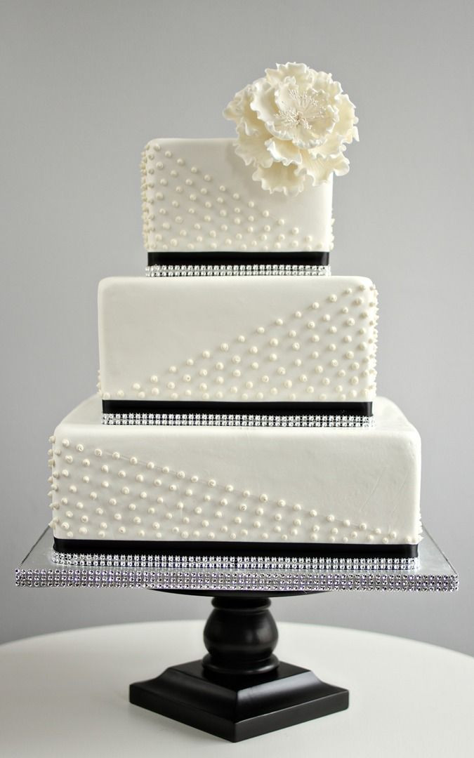 Black And White Wedding Cakes
 49 Amazing Black and White Wedding Cakes