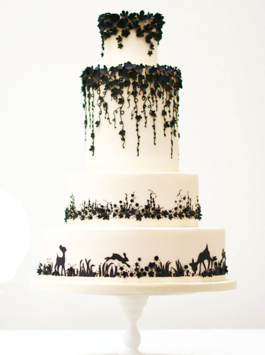 Black And White Wedding Cakes
 Black and White Wedding Theme Wedding Ideas by Colour