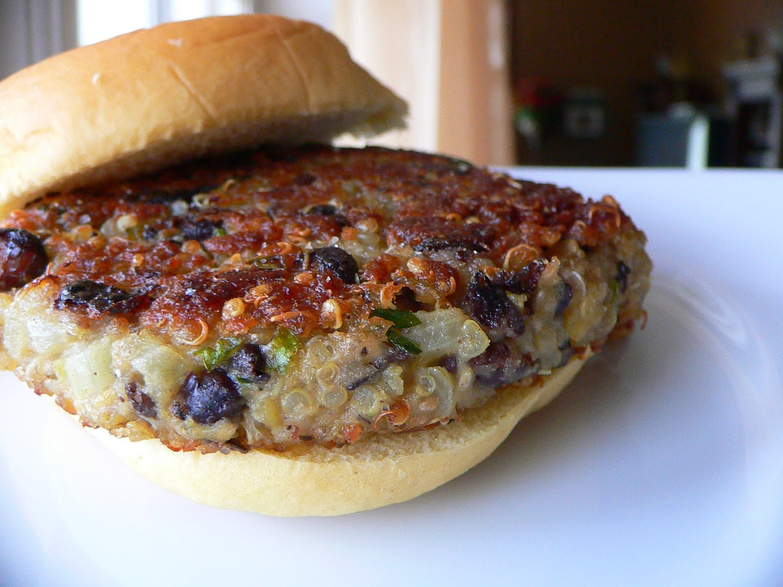 Black Bean And Quinoa Burger
 TheRawCookedVegan Veggie Burger with Black Beans Quinoa