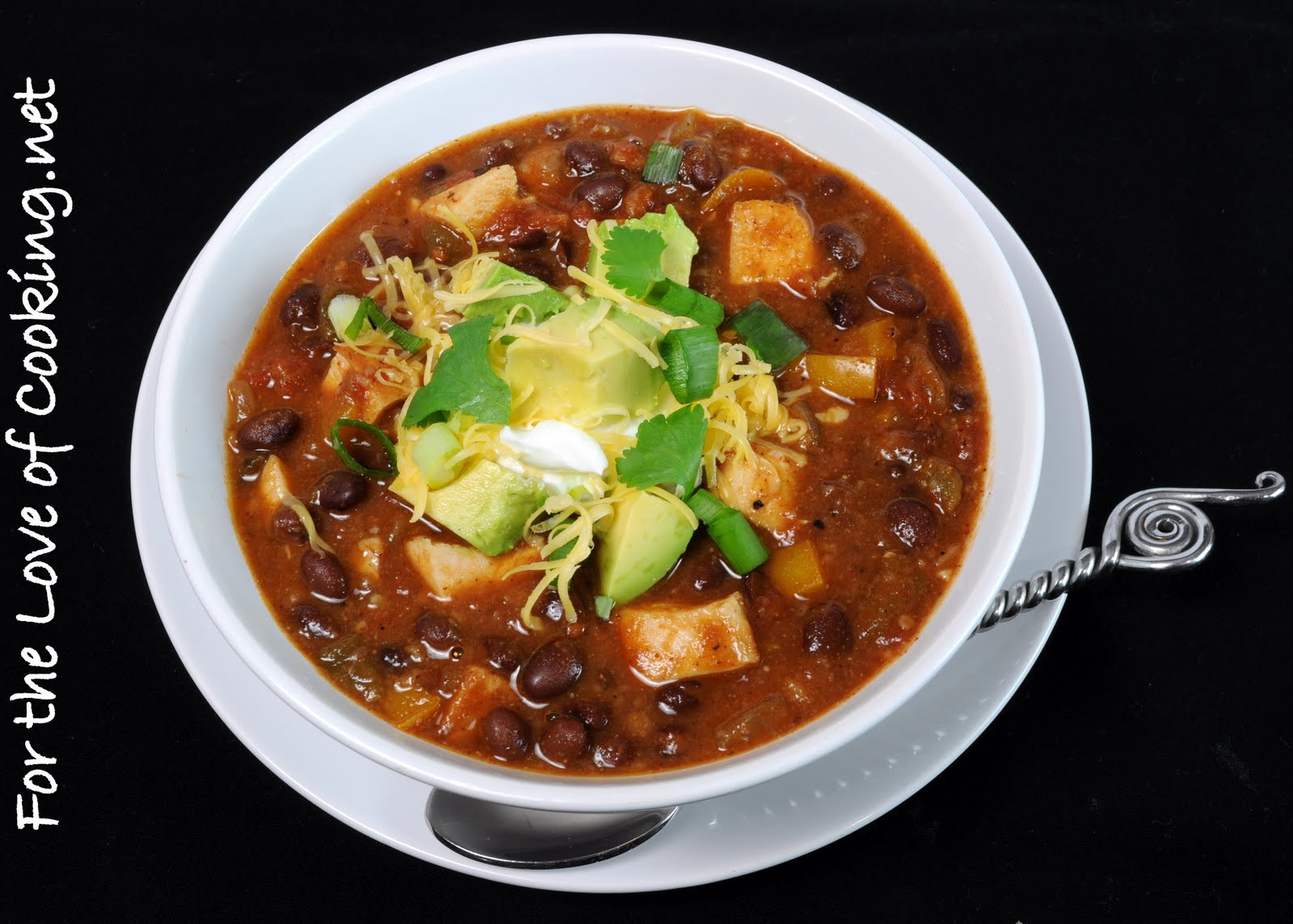 Black Bean Chicken Chili
 Chili with Black Beans and Grilled Chicken