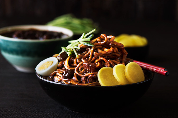 Black Bean Noodles
 Korean Black Bean Noodles