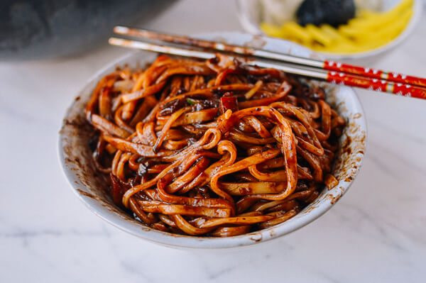 Black Bean Noodles
 Korean Black Bean Noodles Jajangmyeon The Woks of Life