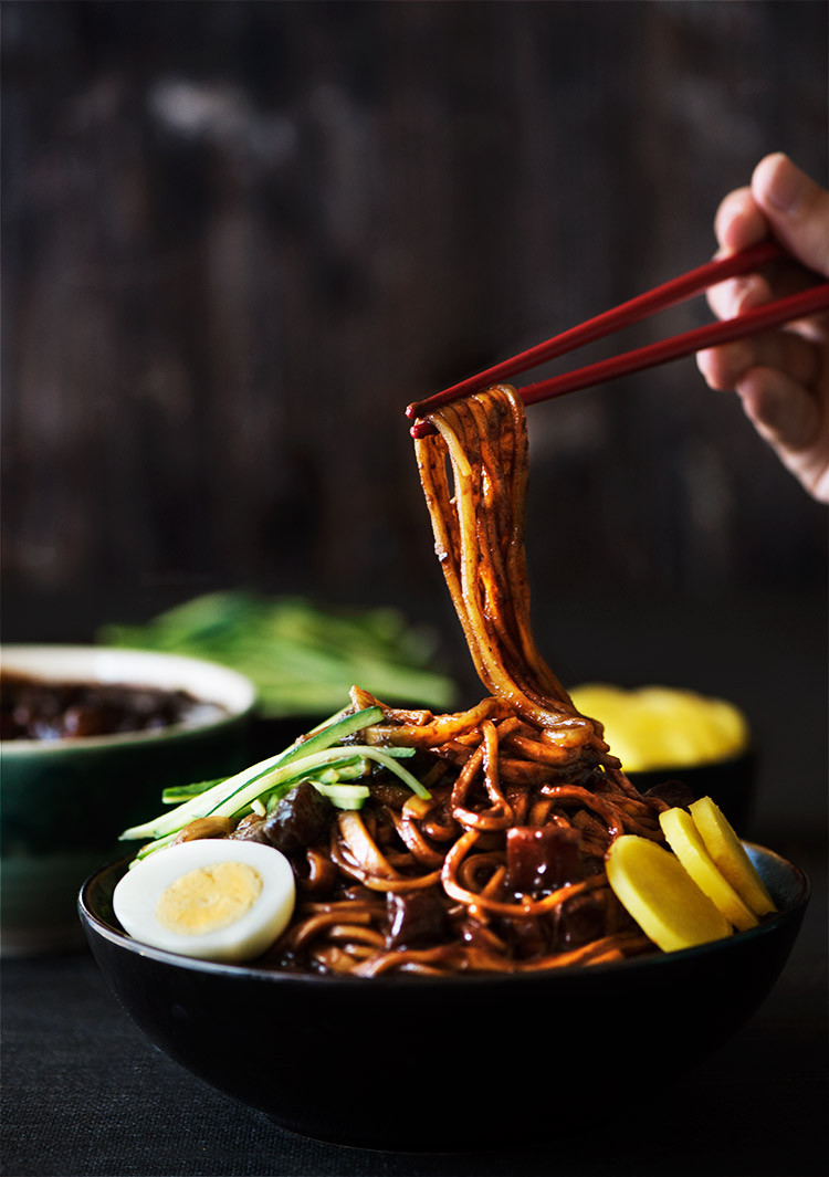Black Bean Noodles
 Korean Black Bean Noodles