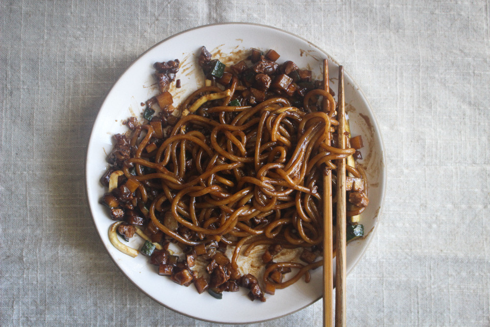 Black Bean Noodles
 Noodles with Black Bean Sauce Jajangmyeon