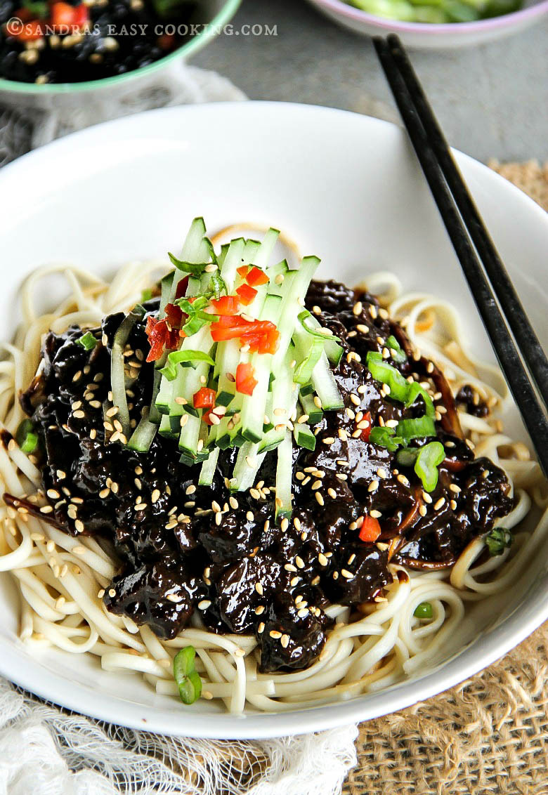 Black Bean Noodles Recipe
 Black Bean Noodles Jjajangmyeon Sandra s Easy Cooking