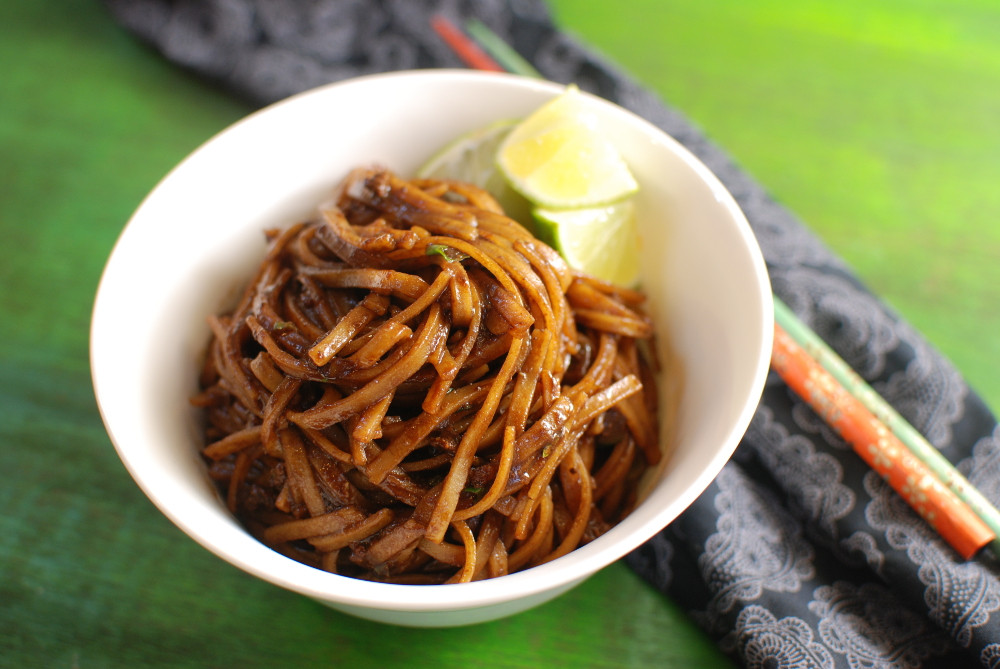 Black Bean Noodles
 Black Bean Noodles with Sweet Potato and Beef The Food