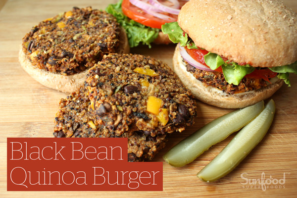 Black Bean Quinoa Burger
 Black Bean Quinoa Burger Sunfood