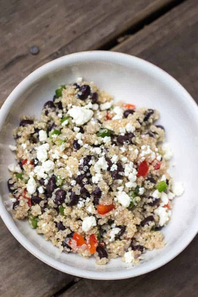 Black Bean Quinoa Salad
 Healthy Black Bean and Feta Quinoa Salad Dash of Herbs