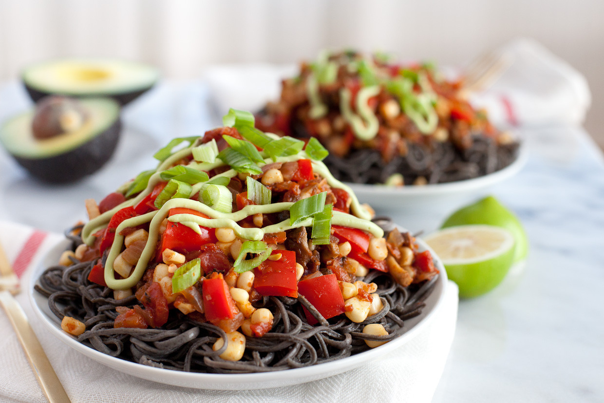 Black Bean Spaghetti
 Southwestern black bean spaghetti Snixy Kitchen Snixy