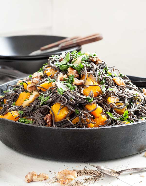 Black Bean Spaghetti
 Gluten Free Black Bean Spaghetti with Roasted Butternut Squash