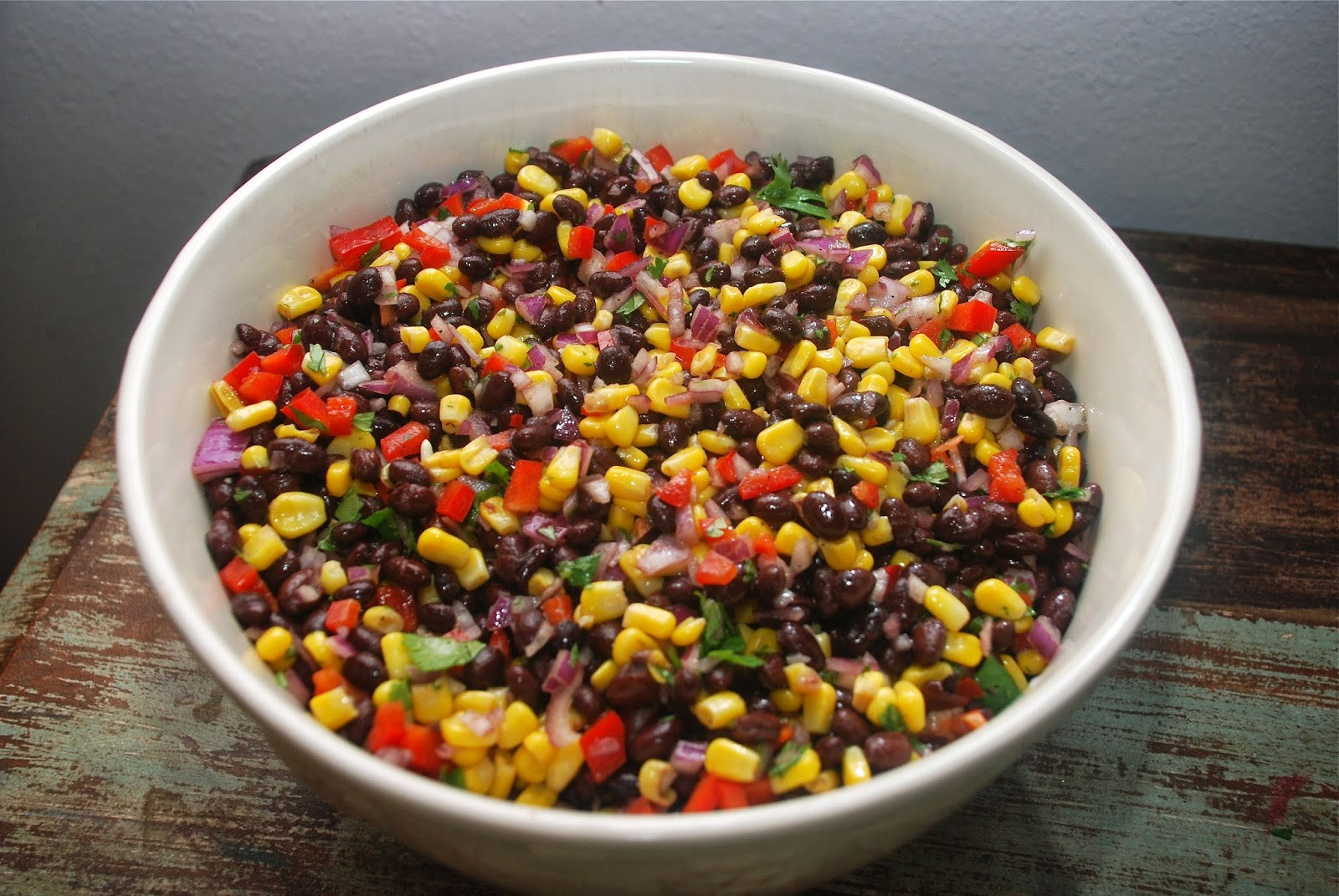 Black Beans And Corn
 Tomatoes on the Vine Southwestern Black Bean and Corn Salad