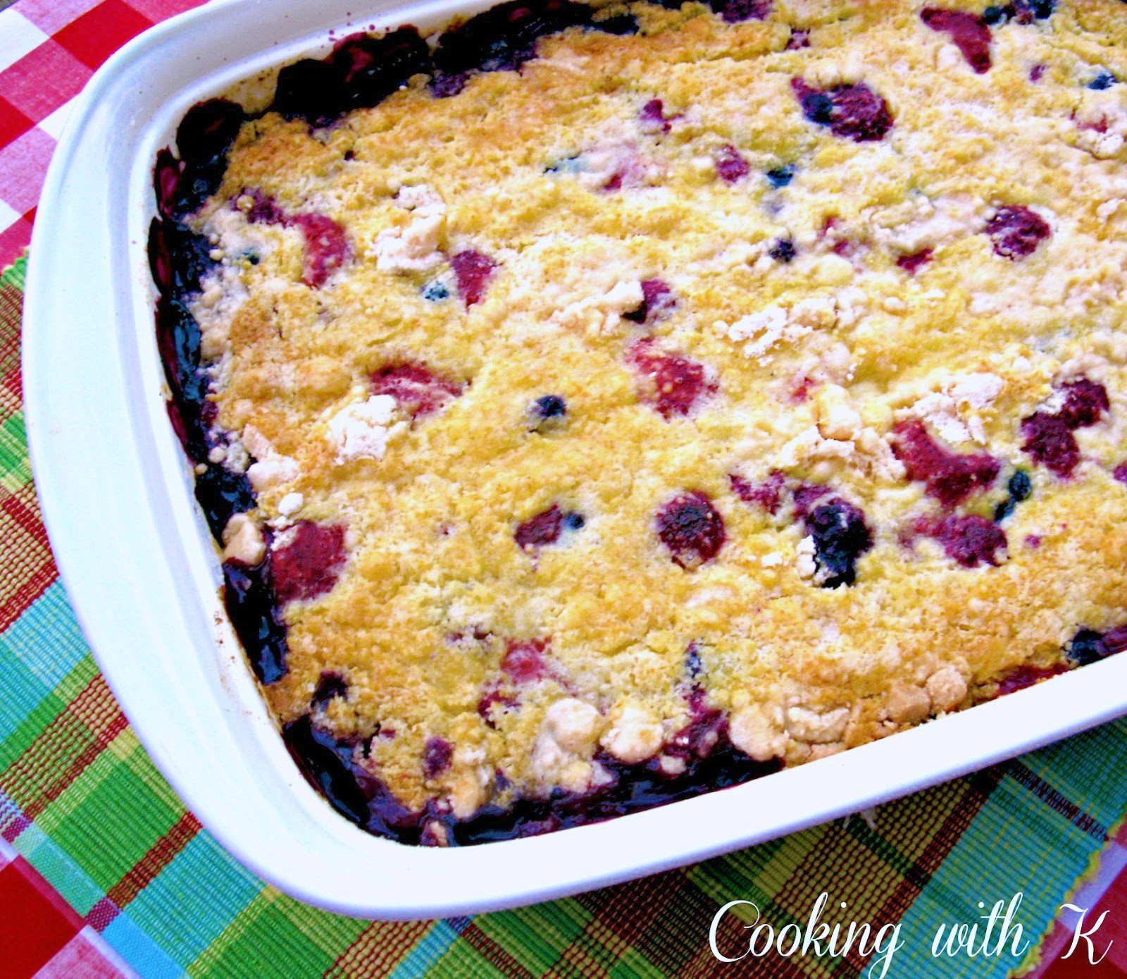 Blackberry Cobbler With Cake Mix
 Cooking with K Triple Berry Cobbler this is a lazy day