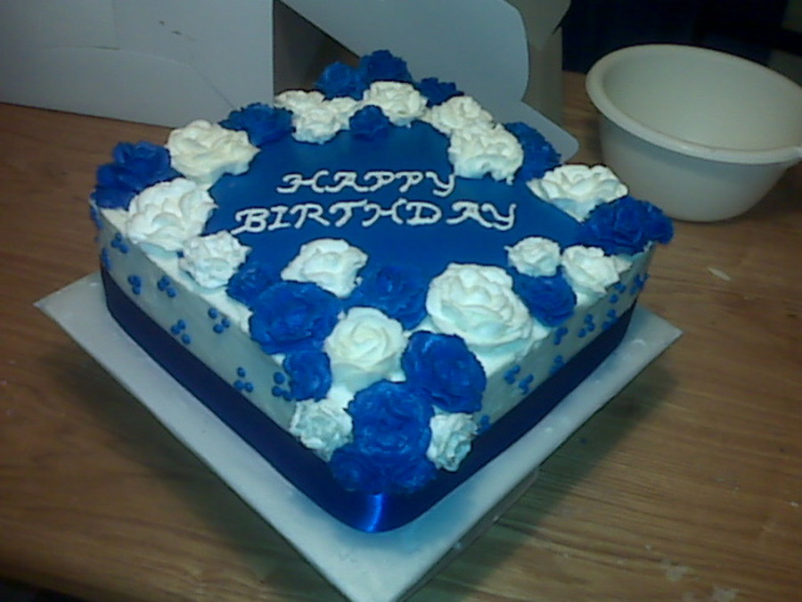 Blue Birthday Cake
 Blue Birthday Cake CakeCentral