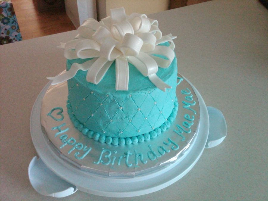 Blue Birthday Cake
 Tiffany Blue Birthday Cake CakeCentral