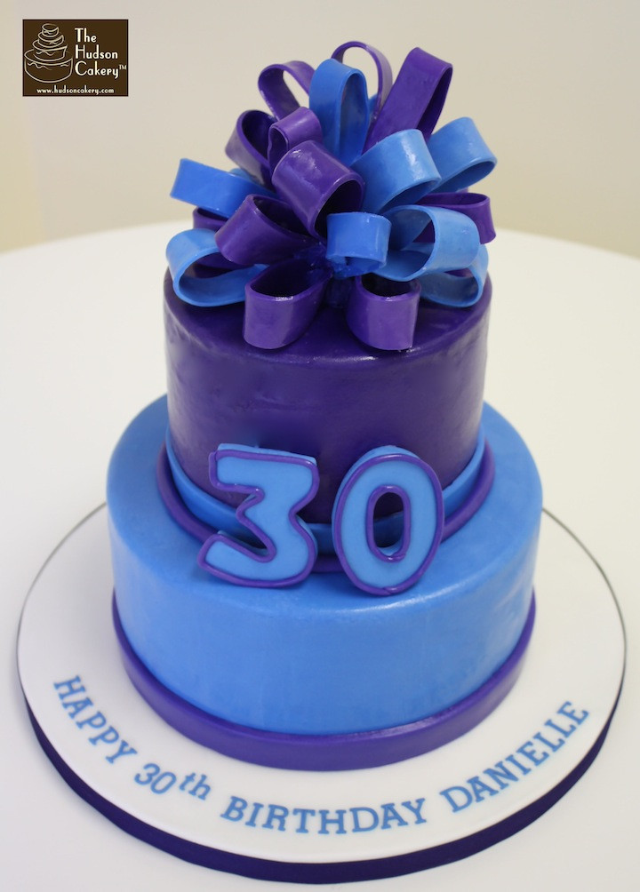 Blue Birthday Cake
 30th Birthday Purple & Blue Cake Birthday